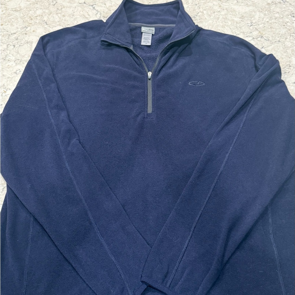 “Champion Men’s Large Navy Quarter Zip Fleece Pullover Lightweight